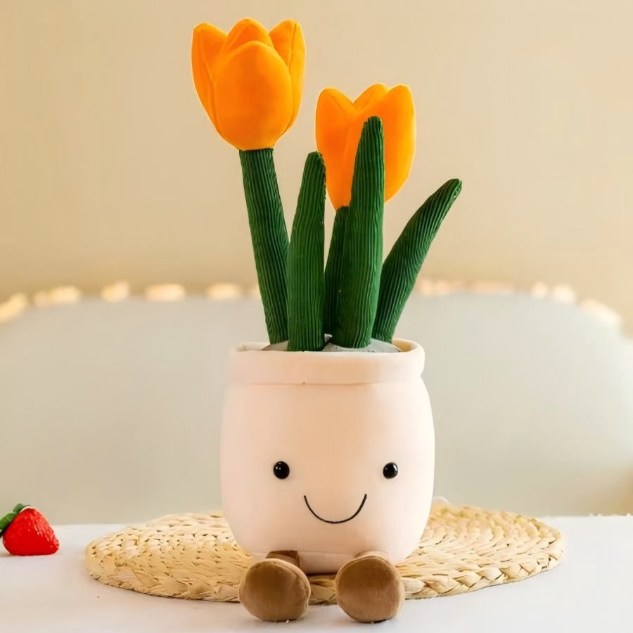 Cactus Mix Pot - @@Lifelike Tulip Succulent Plants Plush Stuffed