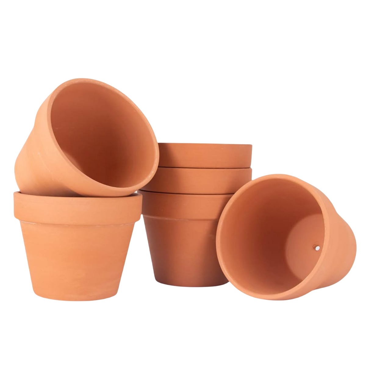 6pcs 4 inch Terracotta Pots Fl - Cactus Mix Pot recension och pris