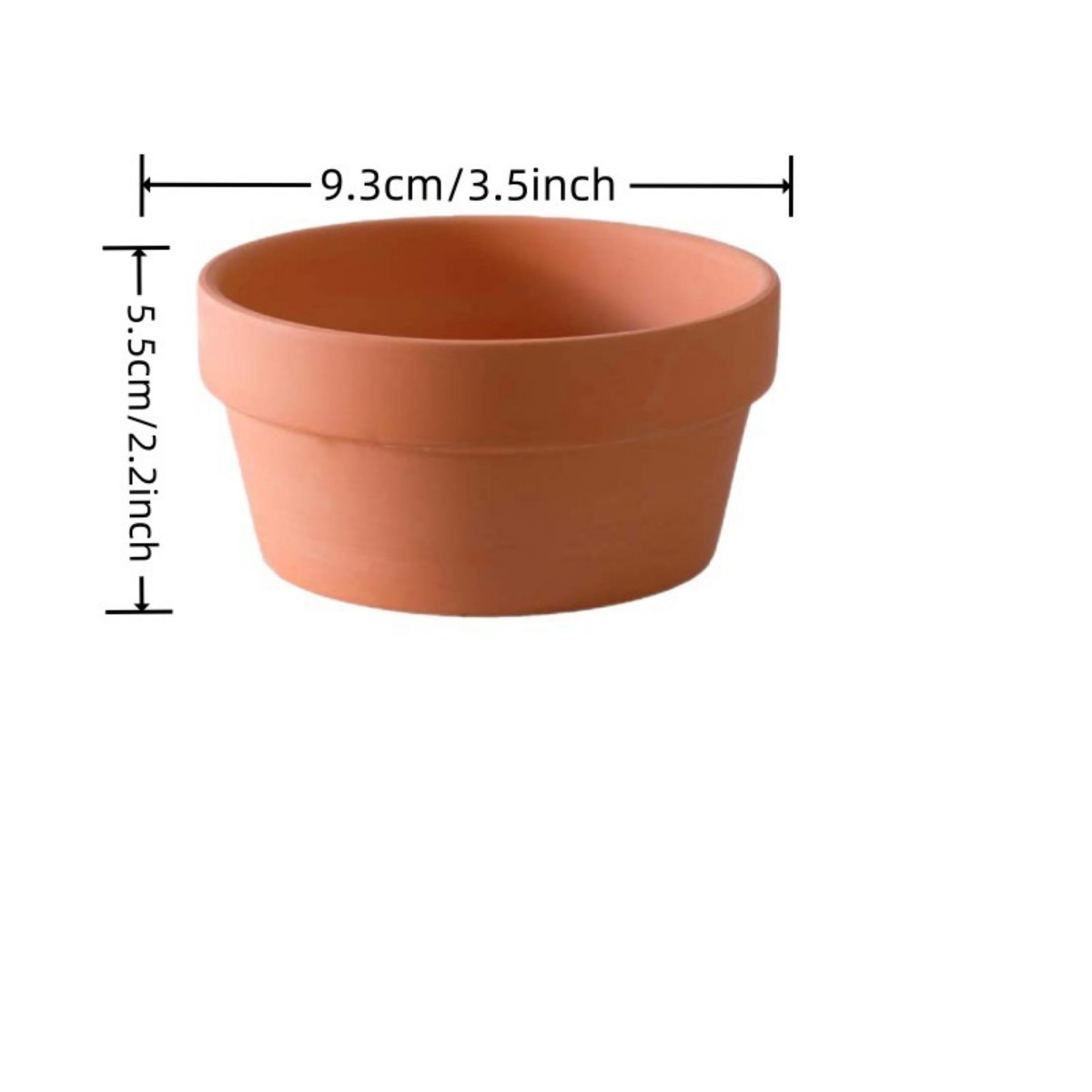 6 PCS Terracotta Buld Pots 3.5 - Cactus Mix Pot recension och pris