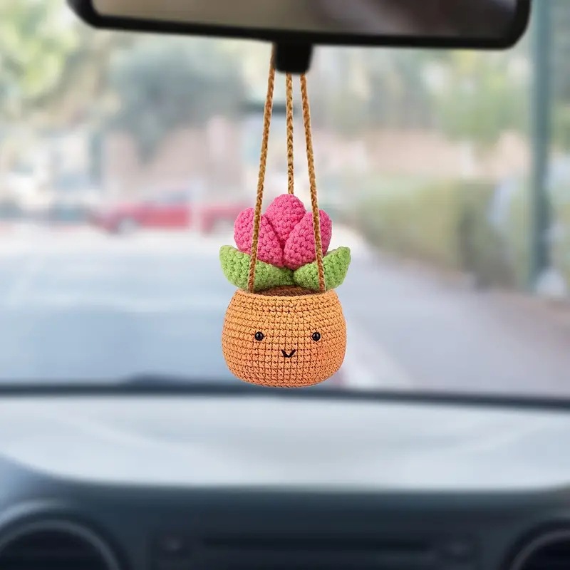 Crochet Cactus Fleshy Car Rear - Cactus Mix Pot recension och pris