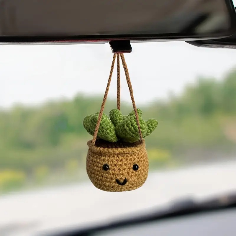 Crochet Cactus Fleshy Car Rear - Cactus Mix Pot recension och pris