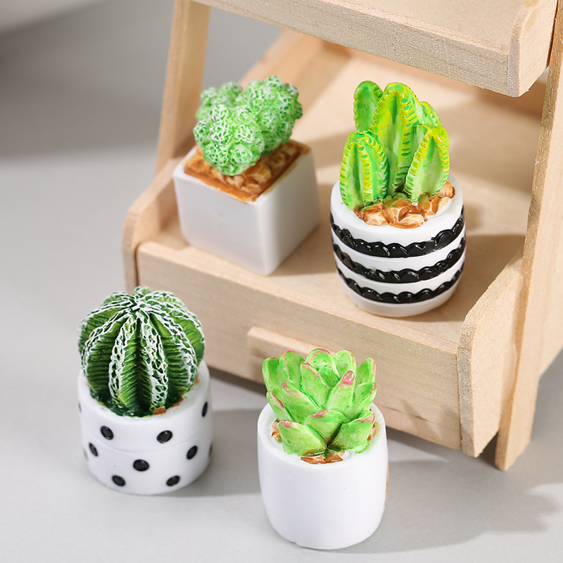 4pcs/Set Of Mini Succulent Pot - Cactus Mix Pot recension och pris